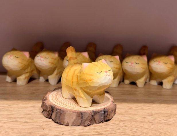 Healing Orange Cat Sculpture