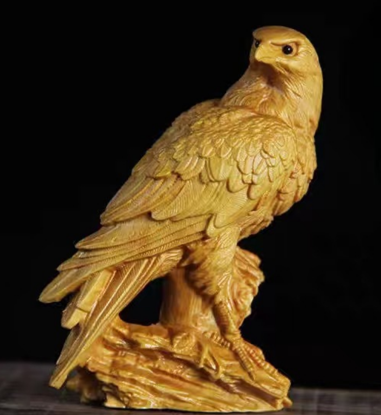 Perched Eagle Sculpture
