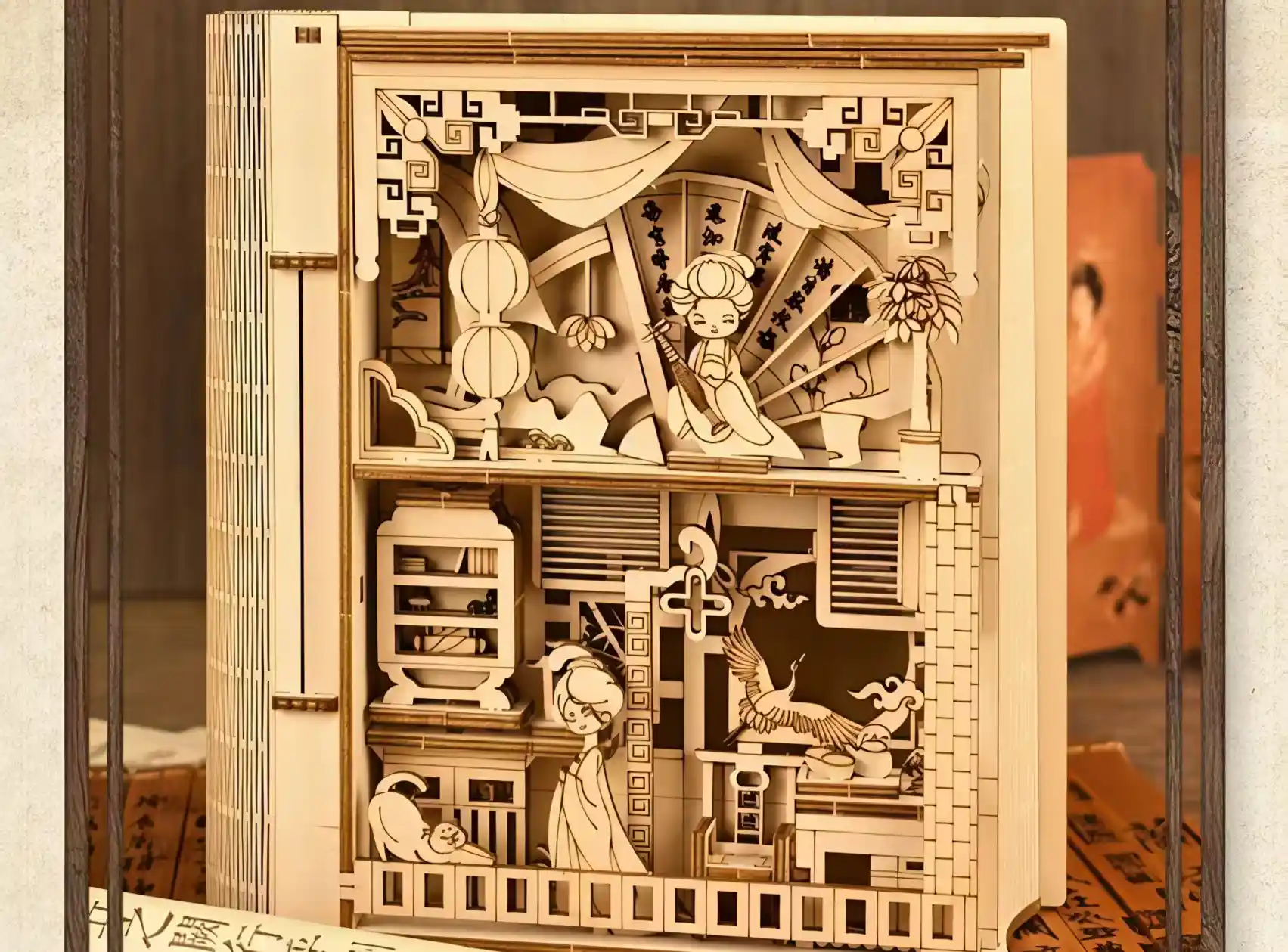 ancient-chinese-song-style-bookend-3d-wooden-puzzle