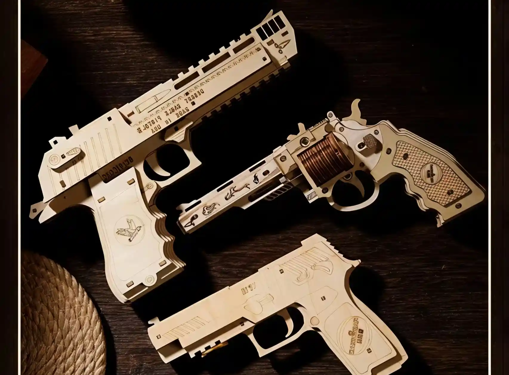 simulation-gun-3d-wooden-assembly-model-set